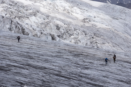 glacier in the mountains of caucasusの写真素材