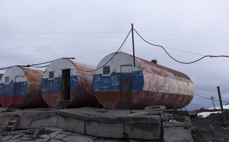 refuge in the mount elbrusの写真素材