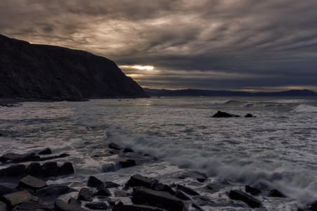 landscape in the beach of barrika