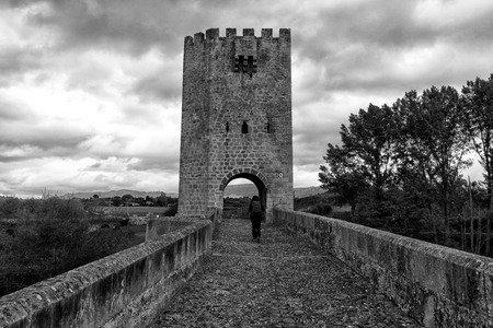 view of the medieval city of friasの写真素材