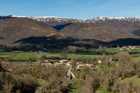 landscape in the mountains of spainの写真素材