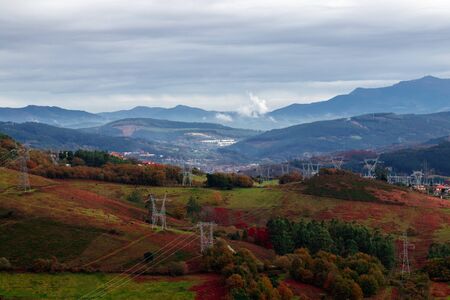 landscape in the mountain in autumnの写真素材