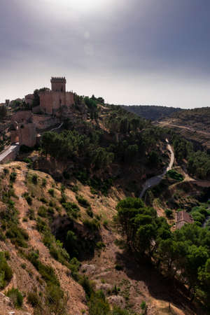 medieval castle in ancient town in spainのeditorial素材