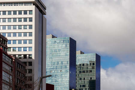 skyscrapers in the city of bilbao in spainの写真素材