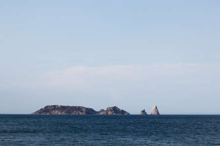 view of the medas islands in the coast of spain