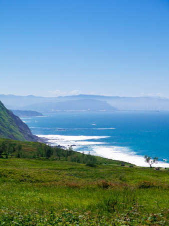 landscape in the coast in the noth of spainの写真素材