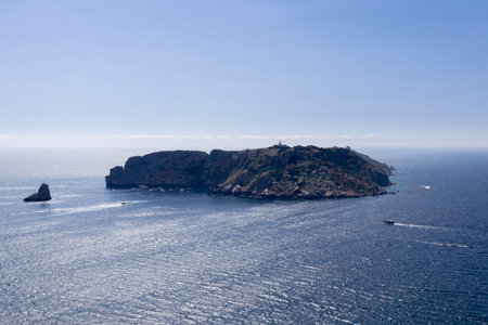 view of the medas islands in the coast of spainの写真素材