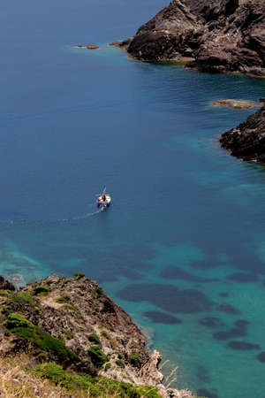 coast of cap of creus in the north of spain in mediterranean sea near cadaques in gironaの写真素材