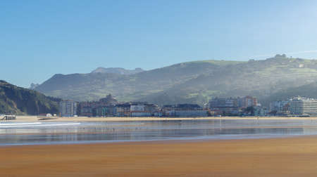 Laredo beach in Cantabria in northern Spain at sunset