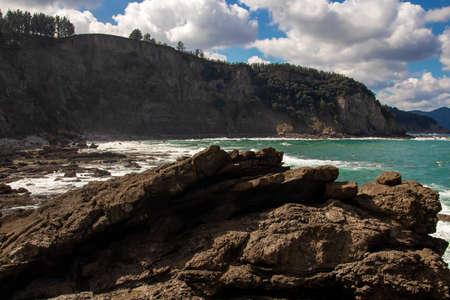 Rocky cove in the town of the province of Vizcaya of ea. in the north of Spain