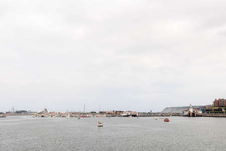 mouth of the river Nervion in Bilbao in the north of Spainの写真素材