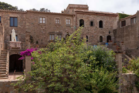 medieval stone building in tossa de mar on the costa brava
