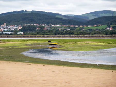 laredo estuary in northern spainの写真素材
