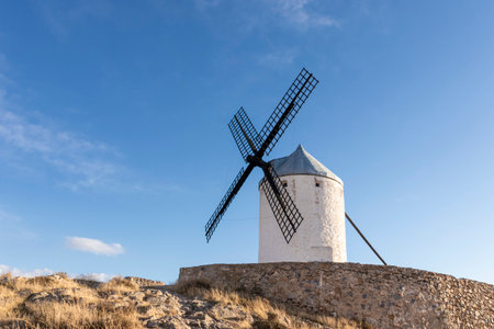 windmills, Consuegra, Castilla-La Mancha, Spainの写真素材