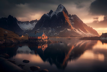 Discovering the natural beauty of the Lofoten Islandsの素材