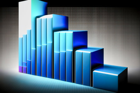 Shine a Light on Your Metrics: A Futuristic Neon Bar Chart for Business Analyticsの素材