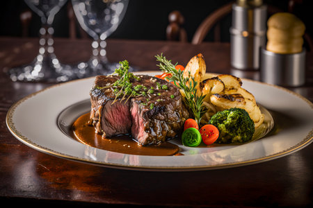 Gourmet Delight: An Exquisite Plate Meat That Will Leave You Wanting More, ai generativeの素材