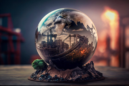 Sustainable Solutions: Innovative Technologies and Practices to Combat Climate Change Create a Greener Future, ai generativeの素材