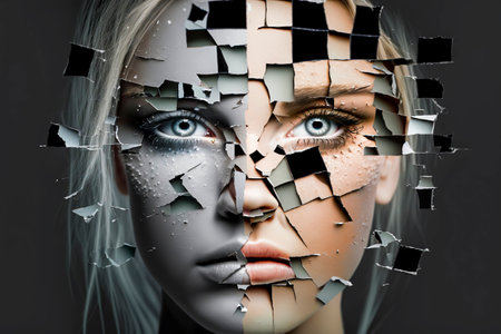 The Beauty in Decay: An Artistic Exploration of the Transformative Power of Digital Disintegration, ai generativeの素材