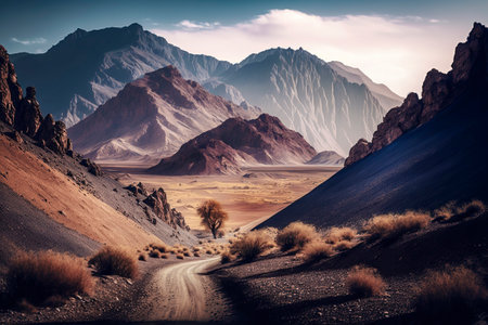 Venturing into the Wild: A Journey through the Untamed Beauty of Remote Mountain Trailsの素材