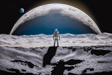 A View from the Moon: An Astronaut's Perspective of Earth's Beautyの素材