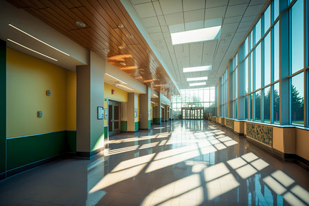 Echoes of Silence: A Haunting Tour of the Deserted School Hallwayの素材