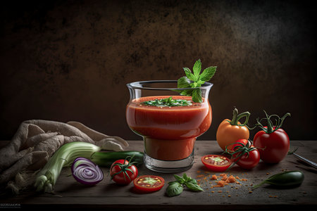 Refreshing and Flavorful: Delicious Gazpacho Soup in Studioの素材