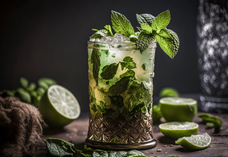 Transport Yourself to a Caribbean Paradise with a Classic Cuban Mojitoの素材