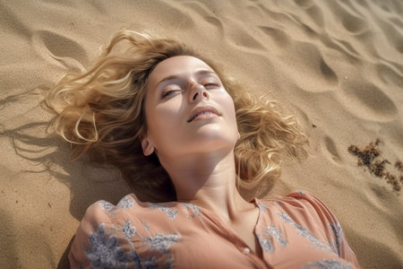 Blissful Beach Day: A Relaxing Getaway with Sun, Sand, and Serenityの素材