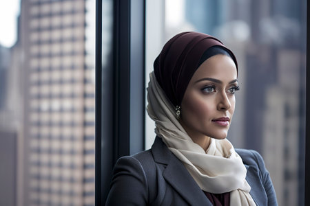 Breaking Barriers: Muslim Female Executive Thrives in New York City Corporate Cultureの素材
