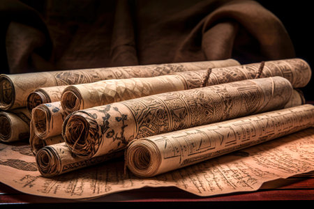 Delving into the Timeless Beauty of Ancient Papyrus Rollsの素材