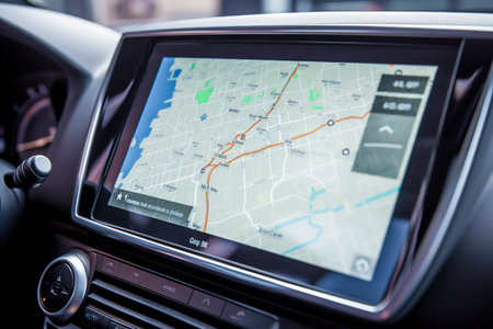 Efficient Car Navigation System with Real-Time Directions and Customizable Routes for Easy Travelの素材