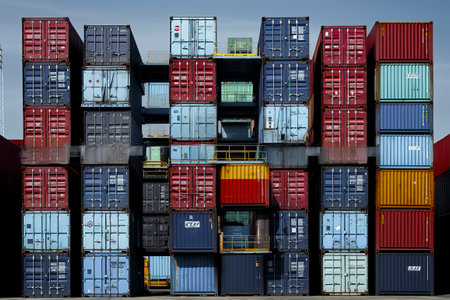 Harbor Symphony: A Piled Ensemble of Cargo Containers, Echoing the Global Trade Networkの素材