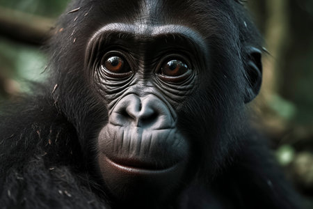 Guardian of the Forest: A Majestic Gorilla Cria Embodies the Serenity of the Rainforestの素材