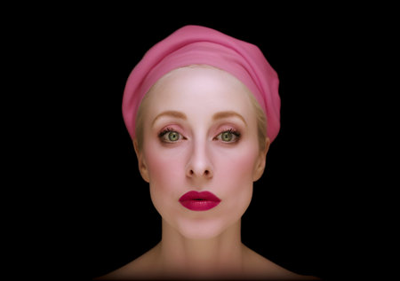 Pink Resilience: A Symbolic Portrait of Strength and Courage in the Face of Breast Cancerの素材