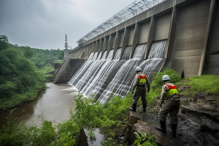 Engineering Excellence: Team of Technicians Ensures Smooth Operation of the Hydroelectric Power Plantの素材