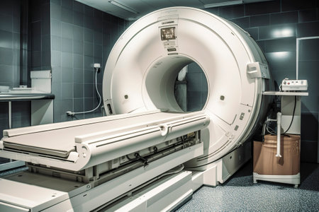 Healthcare Insight: Radiology Department Utilizes Modern MRI Machine for High-Quality Patient Diagnosisの素材