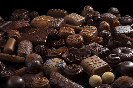 A Mouthwatering Assortment: Indulge in a Symphony of Chocolate Truffles, Pralines, and Bonbonsの素材
