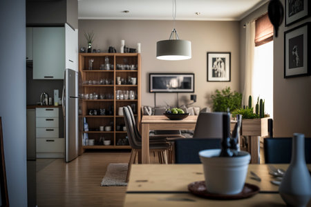 Elegance in Simplicity: A Contemporary Kitchen with a Cozy Dining Spaceの素材