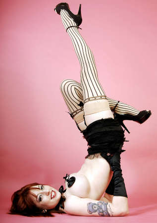 Pin up modelの写真素材