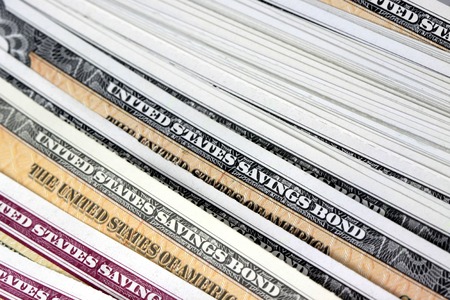 United States Treasury Savings Bonds Financial Security conceptの写真素材