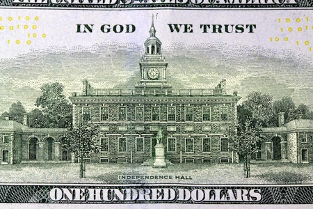 American currency one hundred dollar bills - Finance and banking concept