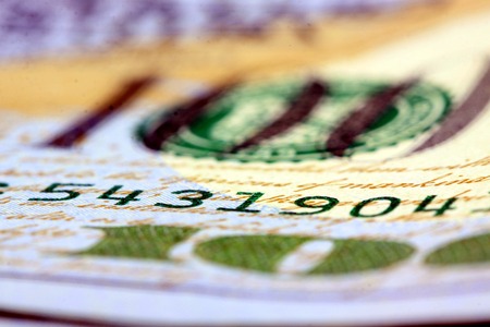 American currency one hundred dollar bills - Finance and banking concept