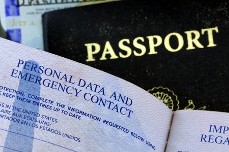 United States of America travel passport - tourism and vacation conceptの写真素材