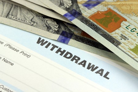 Business income banking transfer slip - Finance and accounting conceptの写真素材