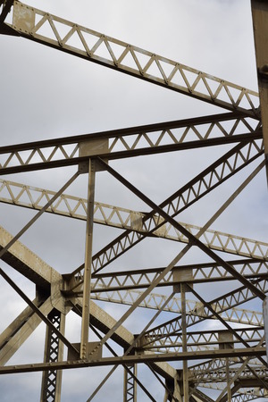 Bridge detail cross members on old bridge.