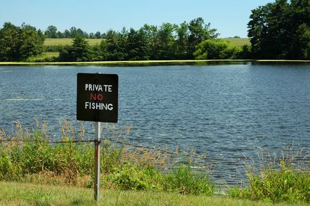 Private No Fishingの写真素材