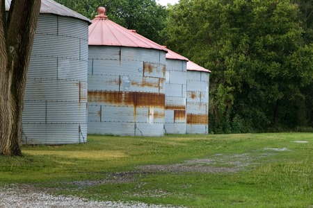 Grain Storage Binsの写真素材