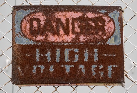 Danger - High Voltageの写真素材