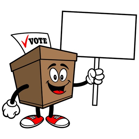 Ballot Box with Signのイラスト素材